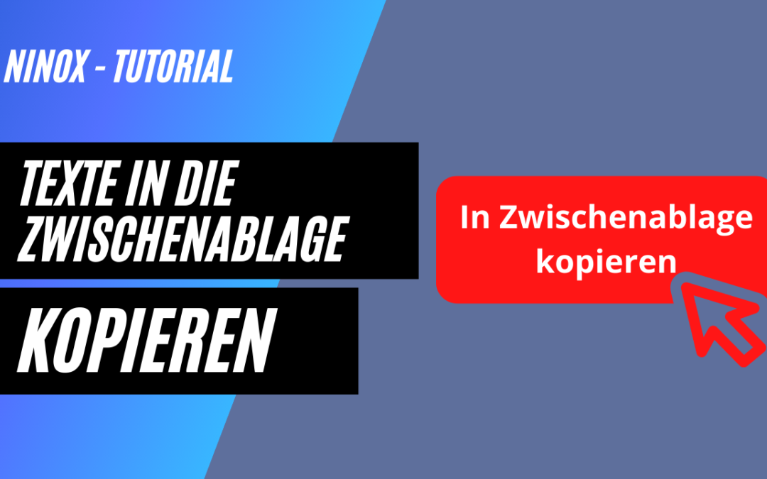 Text in Zwischenablage kopieren